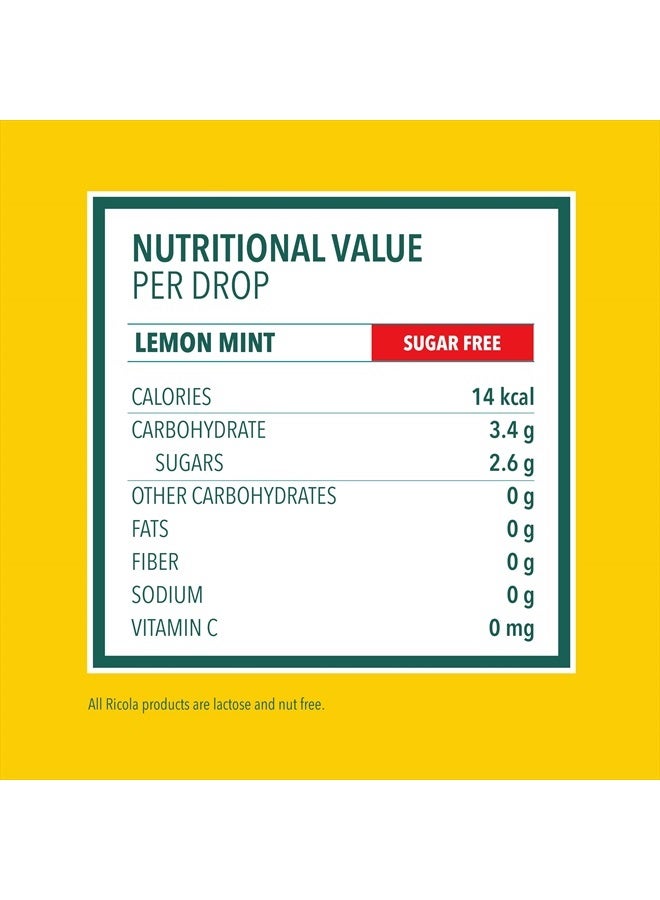 Ricola Sugar Free Lemon Mint Throat Drops, 45 Count, Refreshing Relief From Minor Throat Irritations, Oral Anesthetic - Image 5