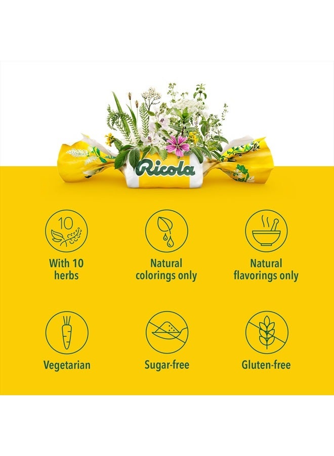 Ricola Sugar Free Lemon Mint Throat Drops, 45 Count, Refreshing Relief From Minor Throat Irritations, Oral Anesthetic - Image 3