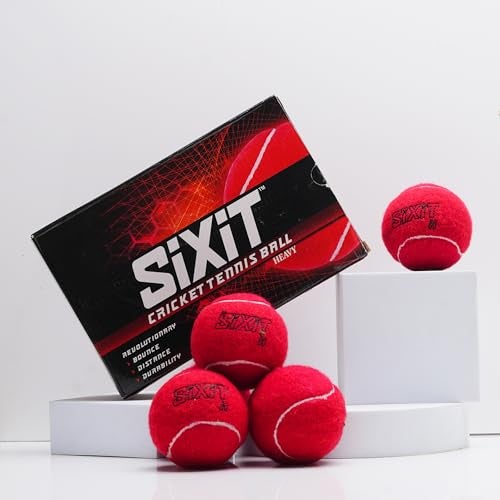 Sixit Heavy Tennis Ball (HTB) – Pack of 6, Red Colour - Image 2