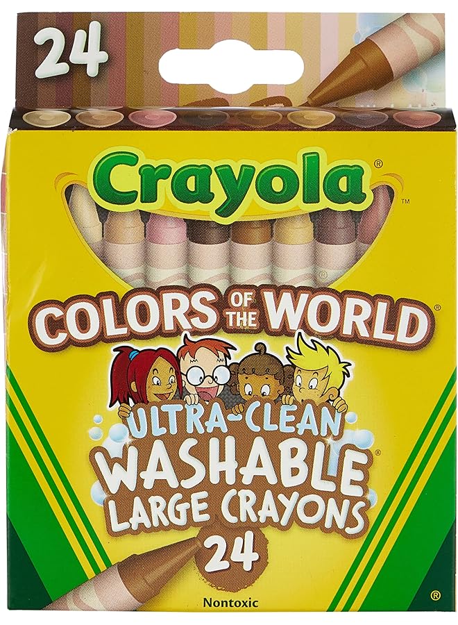 كرايولا 24 قلم تلوين كبير للغاية وقابل للغسل من ألوان العالم - Image 1