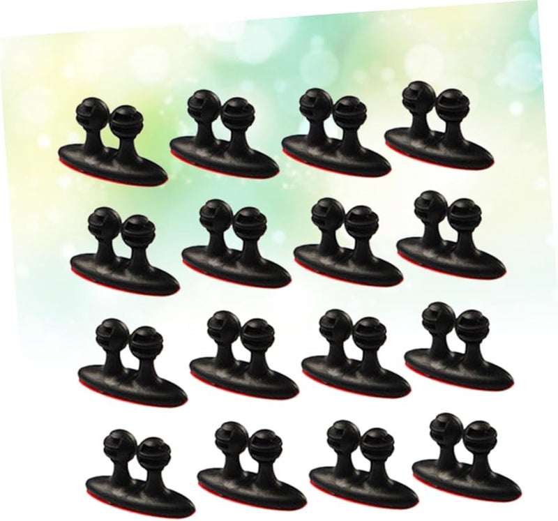 TEHAUX 24 قطعة مقاس 2 مشبك أسلاك لتنظيم الكابلات للسيارة والمكتب والجدار - Image 3