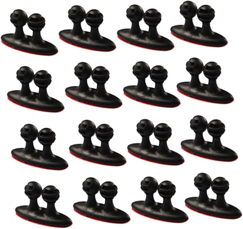 TEHAUX 24 قطعة مقاس 2 مشبك أسلاك لتنظيم الكابلات للسيارة والمكتب والجدار - Image 2