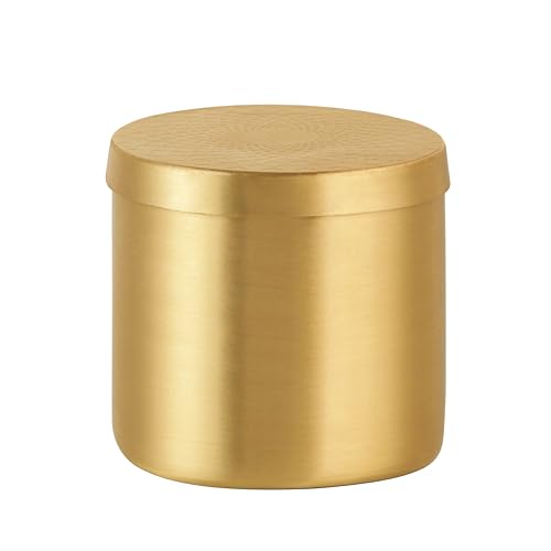 Akshata® Brass cookie Storage Container, 700 ml, Food Safe And Led Free Jar With Beautiful Engraving Lid - Gold Colour (1 Piece) - Image 5
