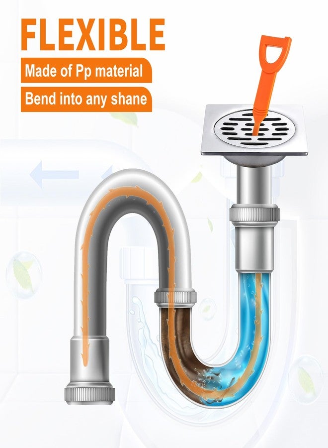 AsonTao Drain Snake Drain Clog Remover Tool 4 Pack 20 Inch Flexible Hair Removal for Sink Shower Tub and Toilet with Grip Handle Easy Use Kitchen Bathroom Pipe Cleaner- AsonTao - Image 3