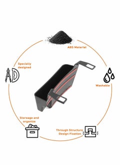 KASTWAVE JL Center Console Hanging Storage Box Armrest Organizer ABS Material, Light, Strong and Durable for 2018-2021 forJeep Wrangler JL JLU and Gladiator JT, Interior Accessories, Black  - Image 3