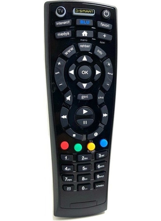 D-Smart Blu HD Satellite Receiver Device Remote