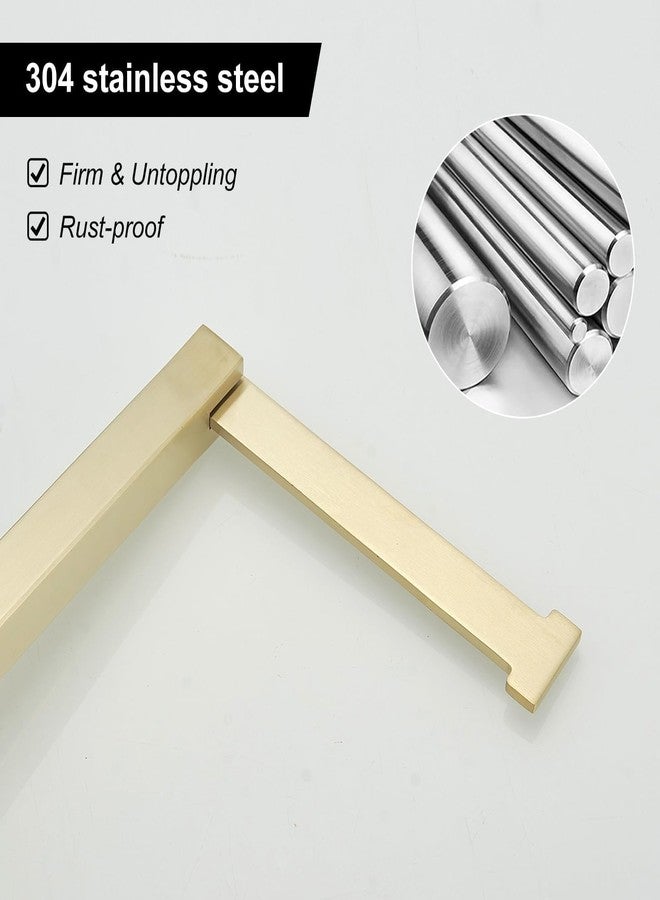 Homevacious Free Standing Toilet Paper Holder Stand Bathroom Toilet Paper Holder with Storage SUS 304 Stainless Steel Rustproof Tissue Roll Holder Floor Stand Brushed Gold - Image 3