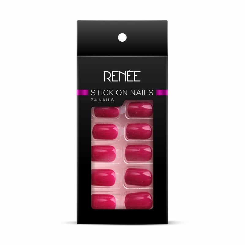 RENEE Stick On Nails BN 09 24 Reusable Artificial Fake Nail Set Lightweight Long Lasting Easy To Use Quick Fix For Festivals Special Occasions - Image 3
