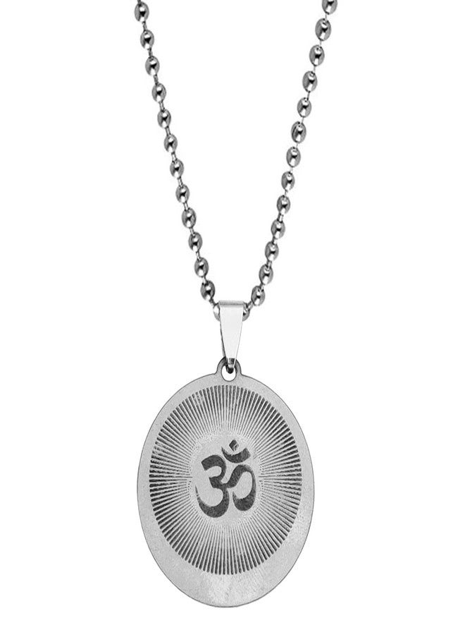 AFH Om Chanting Spiritual Yoga and Meditation Symbol Religious Pendant Necklace Chain For Men And Women