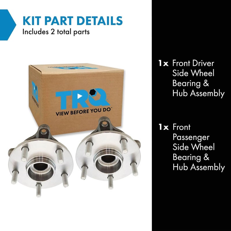 TRQ Front Wheel Bearing & Hub Assembly LH RH Kit Pair Set for Lexus GS IS RC - Image 2