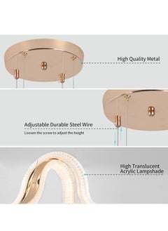 Bedroom LED Chandelier, Modern Electro-gilding Gold Chandelier Light for Dining Room Table, Kitchen Table Island, Bedroom, Acrylic Adjustable Color Temperature Chandelier Lamp - pzsku/Z9100EEA18E3EF74A08CAZ/45/_/1702741847/015fa967-e5a9-4c70-bc78-42dc35a12f4f