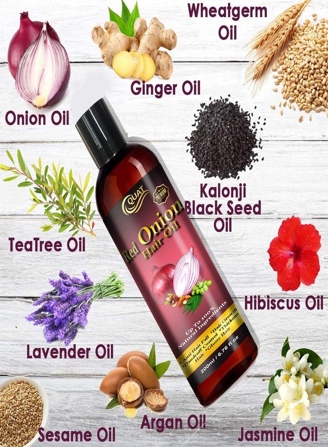 كوات زيت البصل الأحمر الفعال من كوات لنمو الشعر، والتحكم في القشرة، وزيادة كثافة الشعر، ومنحه لمعاناً (200 مل) - Image 3