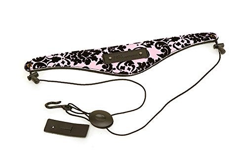 Beaumont Clarinet/Oboe/Alto Sax Designer Neck Strap Sling - Pink Lace - Image 1