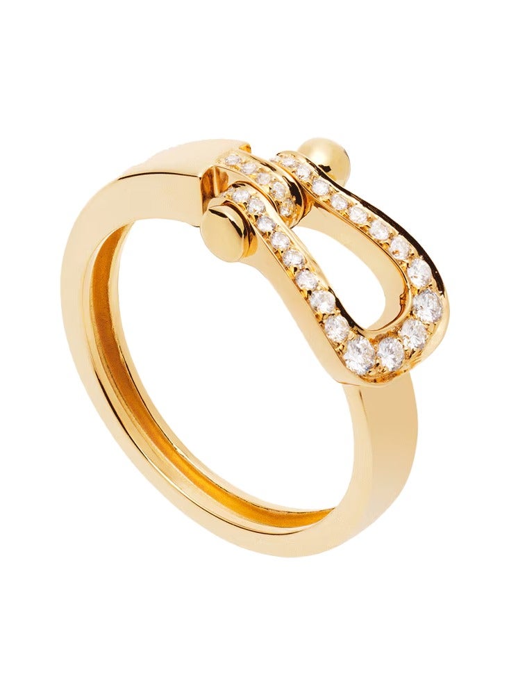 Force 10 ring Medium model 18k yellow gold and diamonds