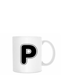 MP Letter P Alphabet Printed Coffee Mug  - Image 2