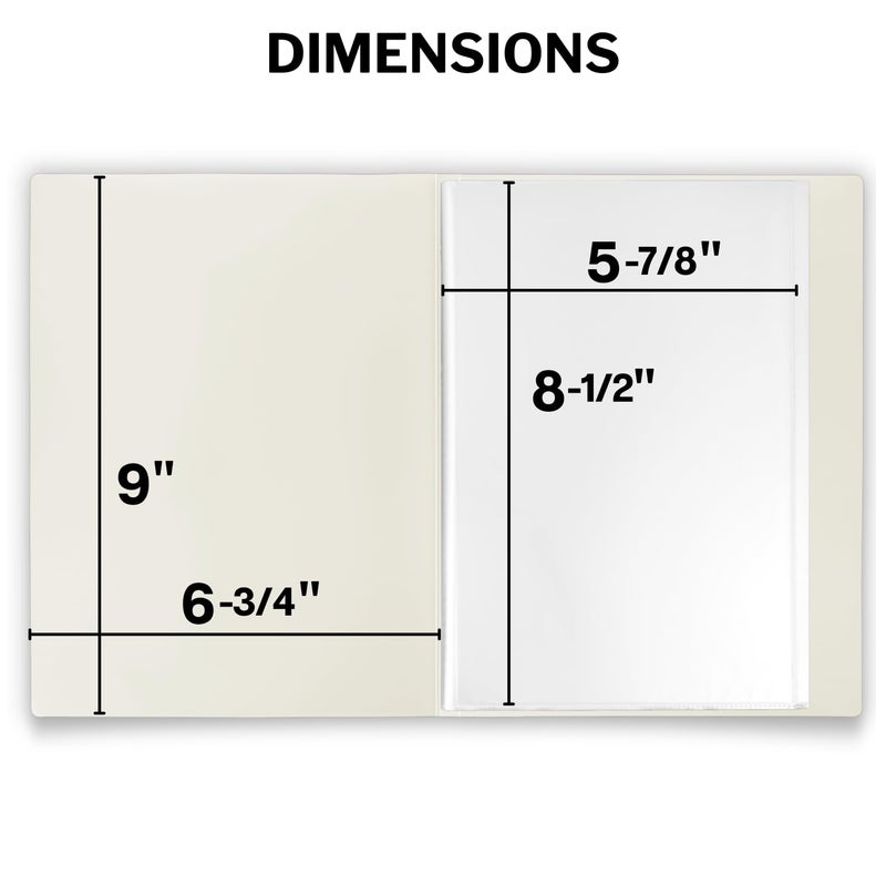 Dunwell Small Binders with Sleeves - Presentation Books 5.5x8.5 (2-Pack, Ivory), 24-Pockets, Displays 48 Half Size Pages or 5.5 x 8.5 Mini Booklets, Acid-Free Archival Quality - Image 3