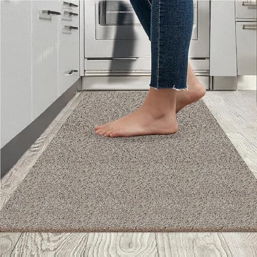 VNQ! Cushion Noodle Mat for Home Entrance, Heavy Indoor Outdoor Anti Slip PVC Floor Mat for Bedroom, Kitchen, for Bathroom, Doors, Office, Door Mat, Bath Mat Colour Biege|(2X3 Feet) - Image 1
