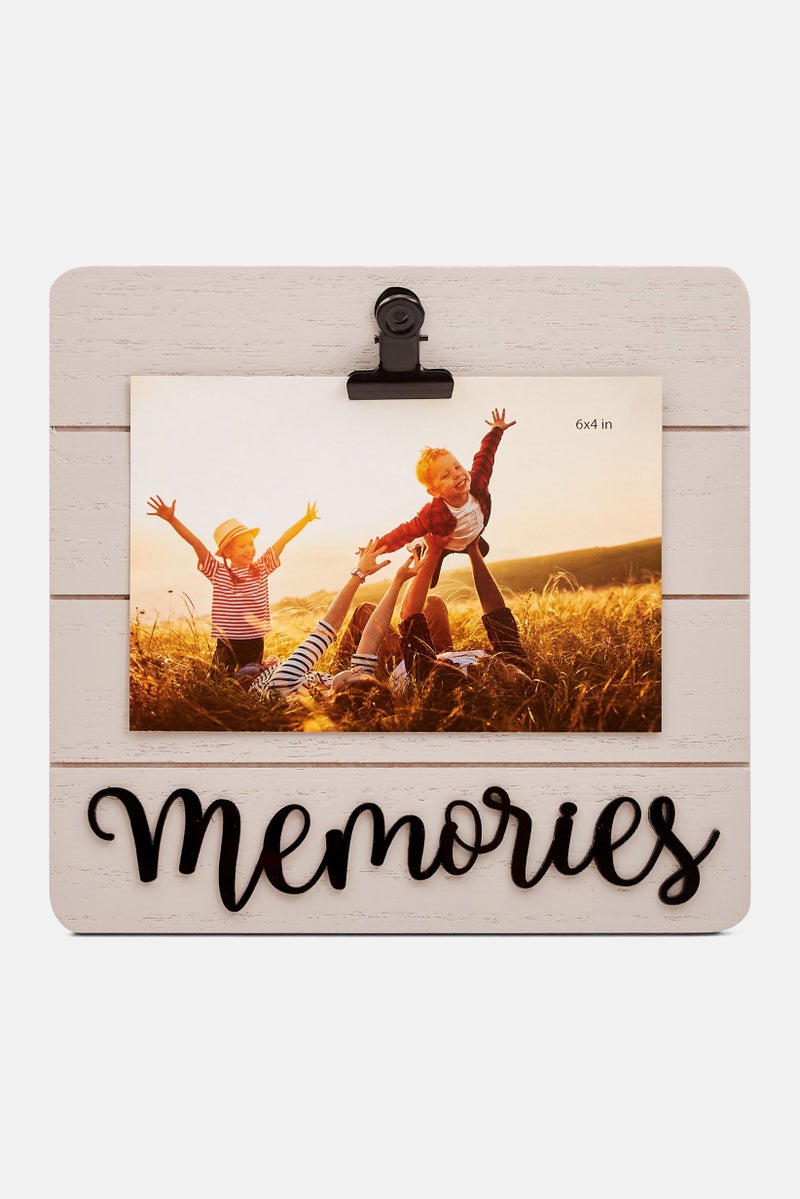 FRAME إطار خشبي من MDF للذكريات 6 × 4 سم، رمادي - Image 1