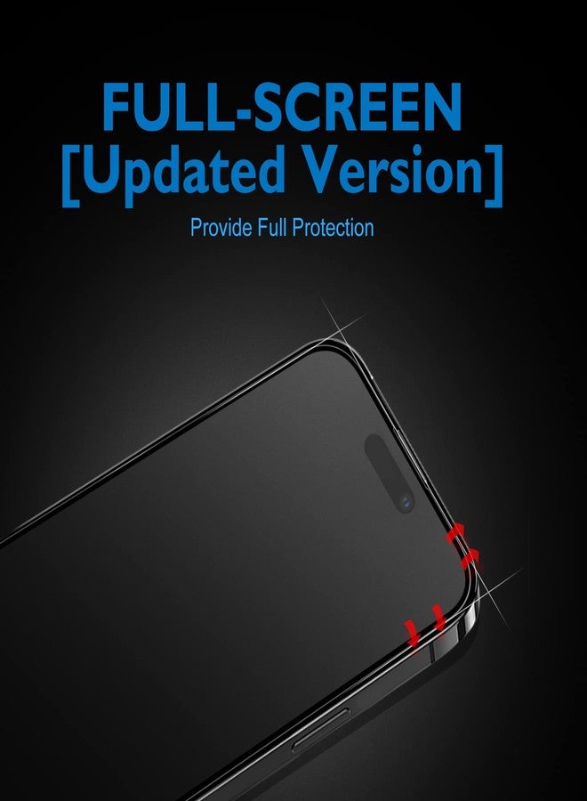 Mothca حماية شاشة زجاجية غير لامعة من موثكا لجهاز آيفون 14 برو ماكس، مضادة للتوهج ومضادة لبصمات الأصابع، زجاج مقسى، فيلم شفاف، متوافق مع كامل الشاشة، خالي من الفقاعات لجهاز آيفون 14 برو ماكس 6.7 بوصة 2022، ناعم كالحرير - Image 2