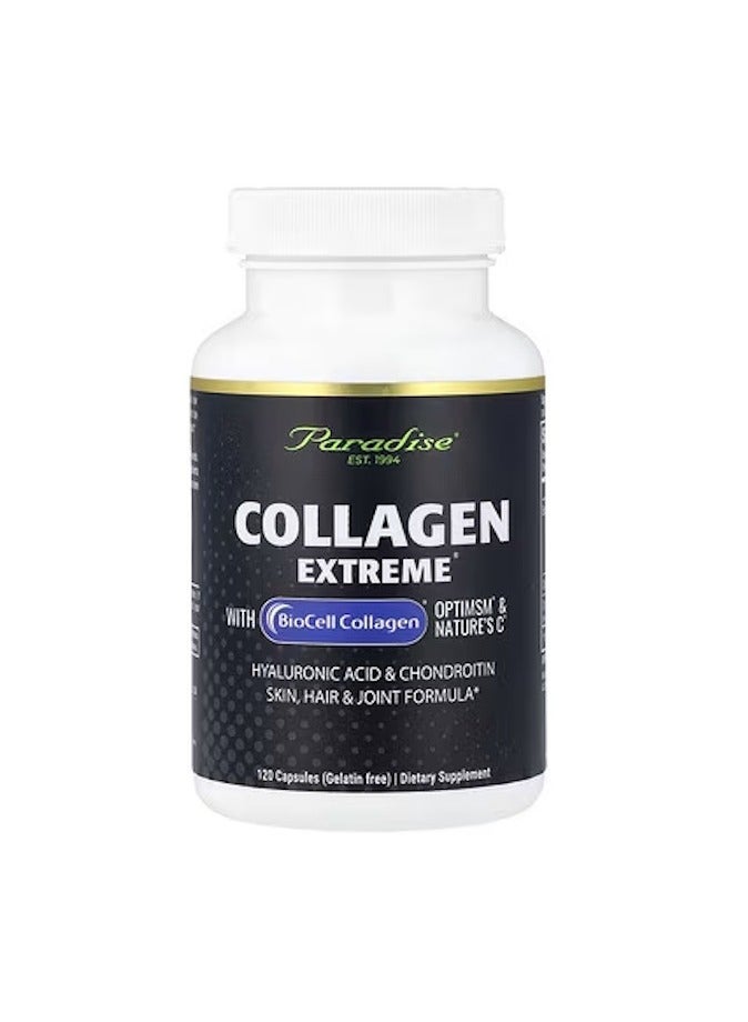 بارادايس هيربس Paradise Herbs، Collagen Extreme® مع BioCell Collagen® وOptiMSM® وNature's C®، 120 كبسولة