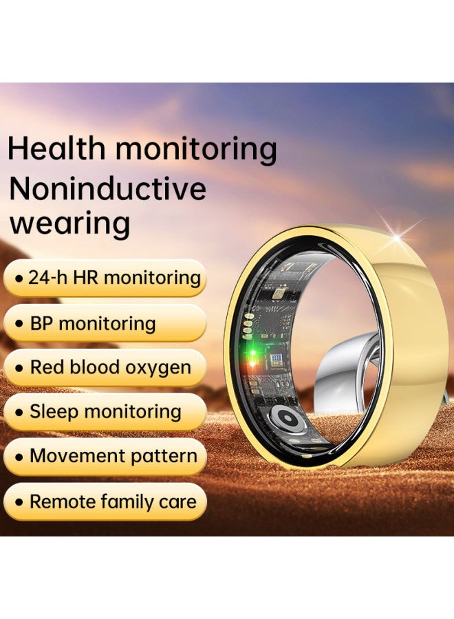 R1000 Stainless Steel Smart Ring Waterproof Pressure Sleep Heart Rate Step Number Monitoring Multiple Exercise Modes-Color:No. 7 Silver - Image 4