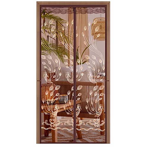KPX Mesh Magnetic Screen Door, Sliding Door Screen Magnet Closure Curtain for Front Back Patio Balcony, Hands Free Screen Partition, Bug Free Heavy Duty (37.5 * 83 Inch) - Image 1
