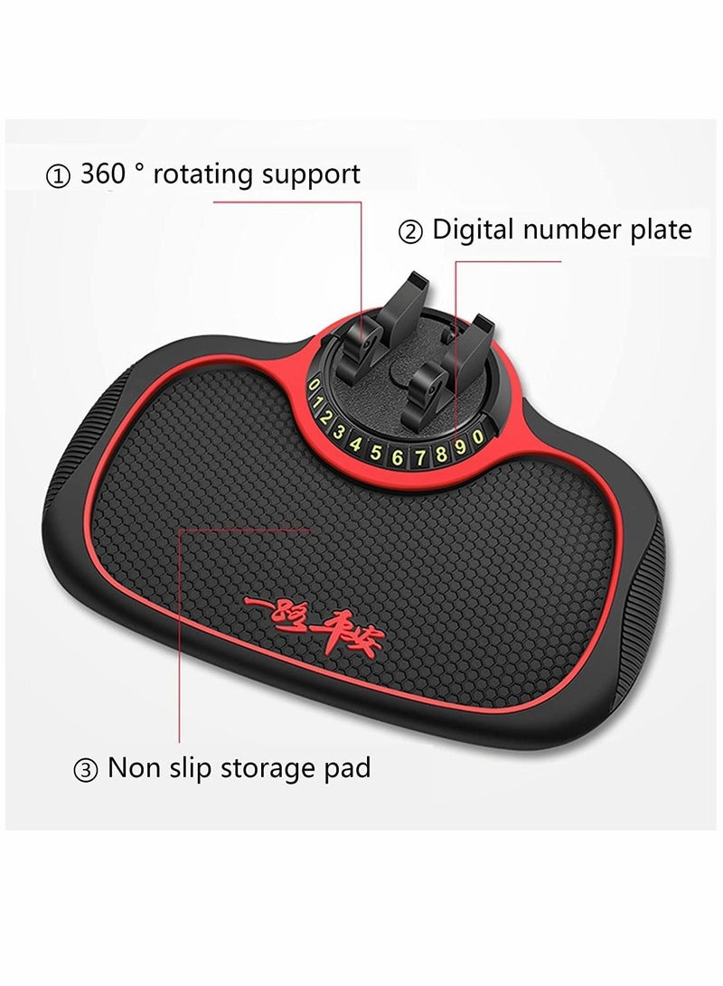 Non Slip Phone Pad for Car Non Slip 3 in 1 Car Phone Pad Cute Animal Dolls Car Phone Pad Holder with Universal Cell Phone Holder Number Plate Stickers Anti Slip Mat for Car