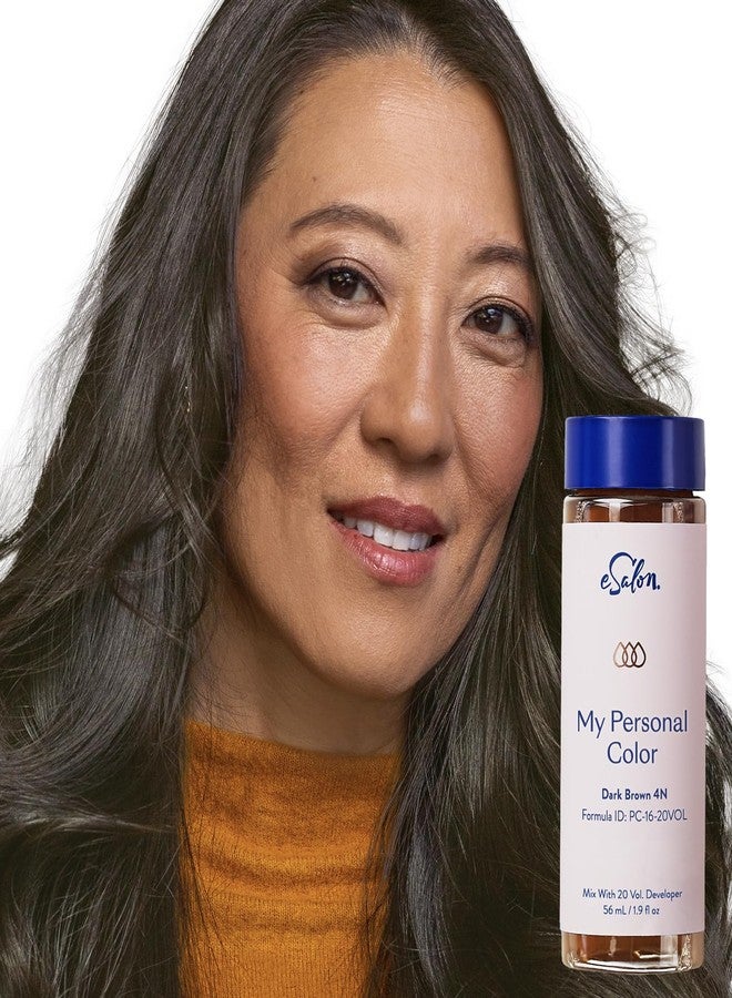 eSalon Permanent Hair Color & Hair Dye Kit - Dark Brown - Personal Colorist for Up To 100% Gray Coverage, All Hair Types - Professional-Grade Ammonia-Free Dye - Image 1