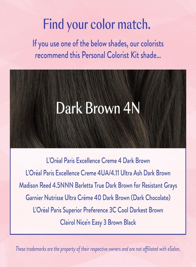 eSalon Permanent Hair Color & Hair Dye Kit - Dark Brown - Personal Colorist for Up To 100% Gray Coverage, All Hair Types - Professional-Grade Ammonia-Free Dye - Image 5