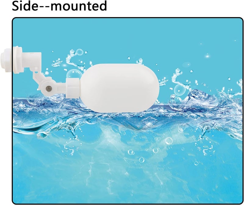 NewZoll 20 Pack Adjustable 14 Float Ball Valve Kit with PushIn Quick Connect Fittings for Water FilterPurification Tanks  - Image 3