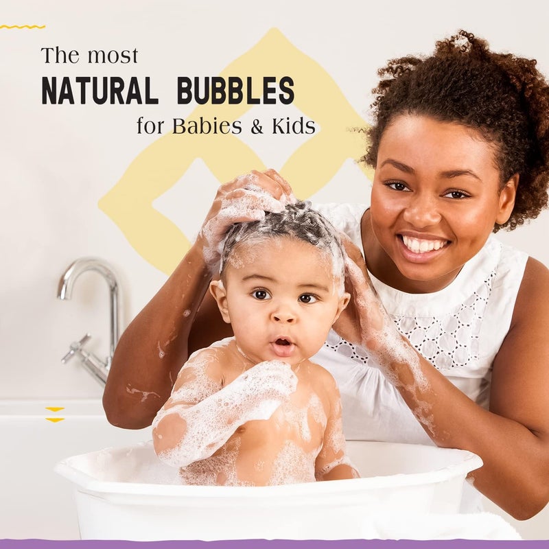 Alaffia Babies & Kids Bubble Bath, Lemon Lavender, Pump Included - Gentle Cleanser with Raw Shea Butter and Lemon Balm, 32 Fl Oz - Image 3