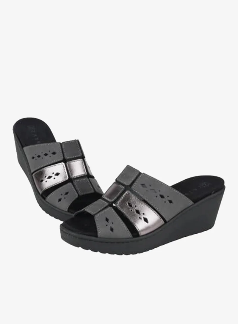 زينة 221-379 Zayna Ladies Wedge Sandals Milan 21509PT Anthrazit