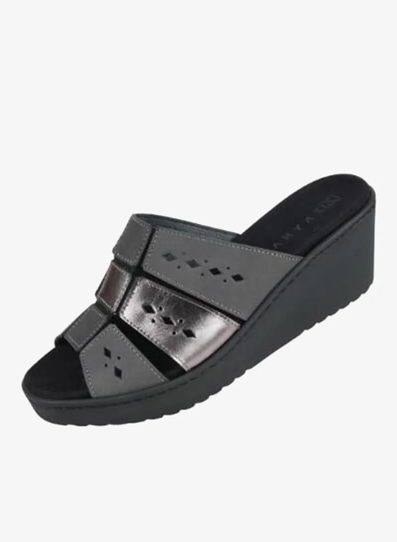 Zayna Anthrazit 221-379 Zayna Ladies Wedge Sandals Milan 21509PT Anthrazit for Women | Best Price UAE