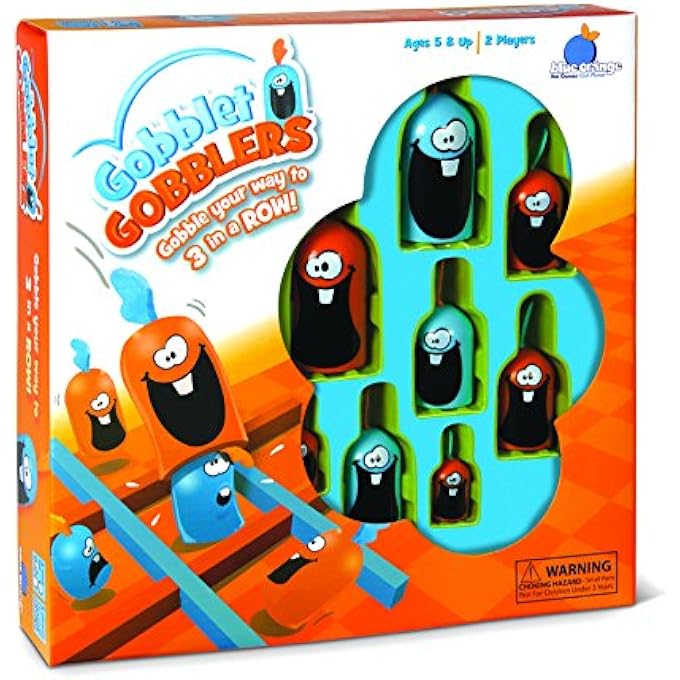 بلو أورانج Gobblet Gobblers Tic Tac Toe لعبة لوحية استراتيجية ممتعة حائزة على جائزة لعبة لوحية تعليمية صديقة للأطفال والأسرة من قبل Games 2 لاعبين للأعمار من 5 105 - Image 4