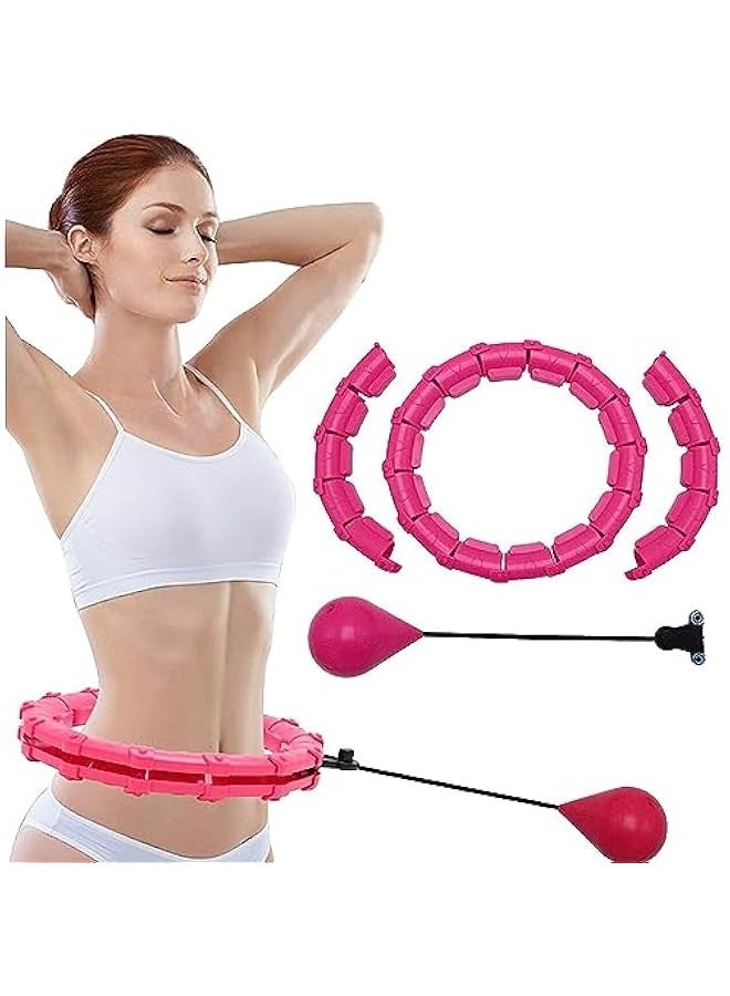 TRASSLE Smart Weighted Pilates Hoop,with Detachable Links & Waist Trainer,Adjustable Fitness Equipment for Women, Ideal for Home Workouts - Image 1