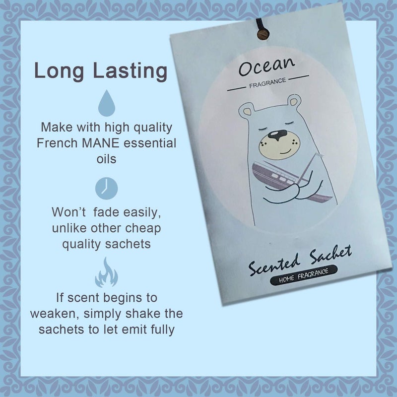 LIFFLY 14 Packs Scented Sachets for Drawers and Closets Lavender, Rose, Jasmine, Ocean, Vanilla, Sandalwood, Gardenia 7 Scent - Image 2