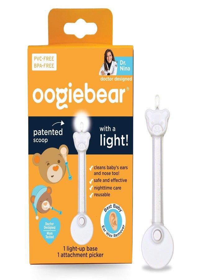 oogiebear Brite - Baby Nose Cleaner and Ear Wax Removal Tool. Baby Gadget with Nighttime LED Light. Safe Snot Booger Picker for Newborns, Infants & Toddlers - Image 1