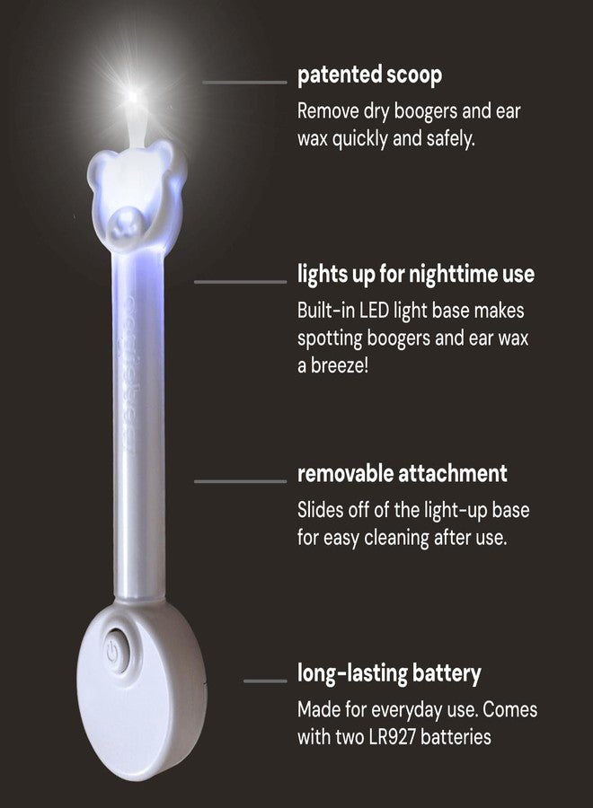 oogiebear Brite - Baby Nose Cleaner and Ear Wax Removal Tool. Baby Gadget with Nighttime LED Light. Safe Snot Booger Picker for Newborns, Infants & Toddlers - Image 2