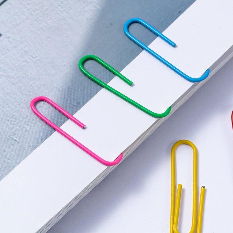 ZYFOFFICE Colored Jumbo Paper Clips, 300pcs 2 Inch (50 mm) Paper Clip Paperclips Colorful Clips for Paperwork Ideal for Home, School and Office Use Colored (Colorful, 2 Inch) - Image 5