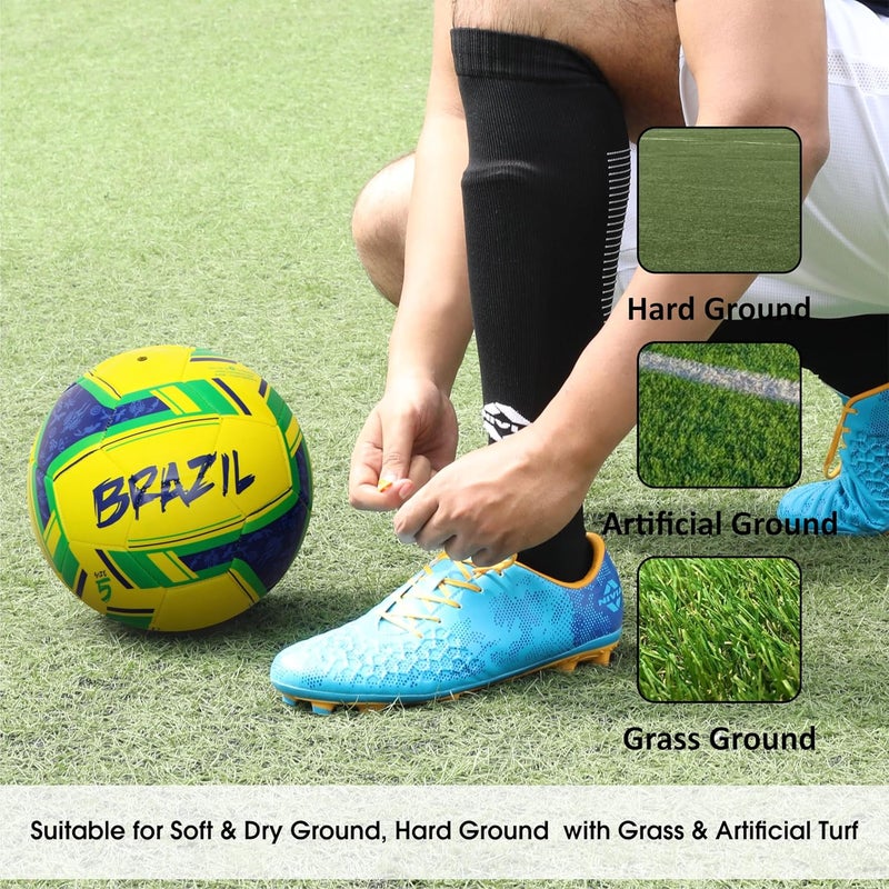 Nivia SPINNER MACHINE STITCHED PVC FOOTBALL SIZE -5 (BRAZIL) Multicolor - Image 3