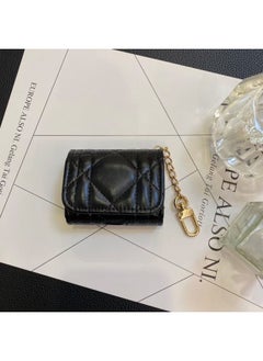 For Apple AirPods Pro Headset Protective Case Wireless 123 Generation Bluetooth Leather Small Chanel Universal Soft Case-Color:02#-Applicable Model:7.5cm * 6.5cm * 3cm Universal