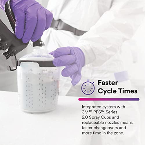 3M Performance Gravity HVLP Atomizing Head Refill Kit, 26714, Size 1.4, Orange, for use Performance Spray Gun PPS 2.0 Paint Cups, 5 Pack - Image 5