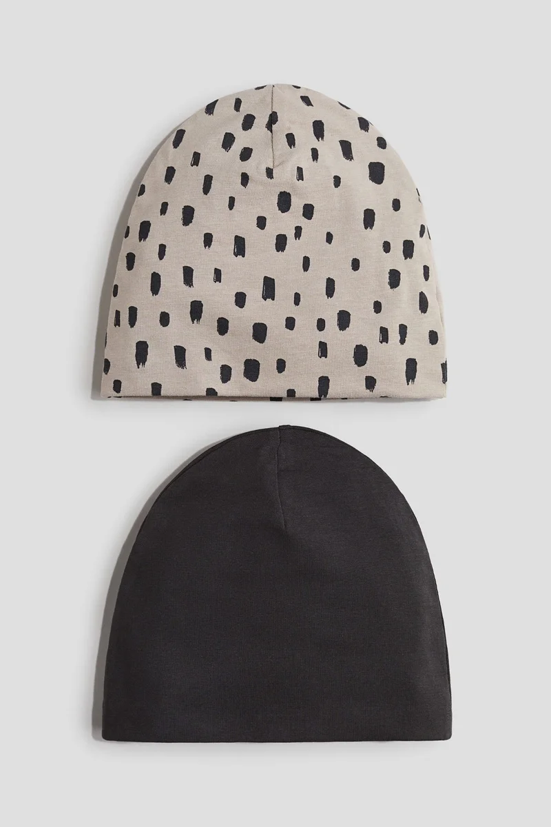 H&M 2-pack cotton beanies