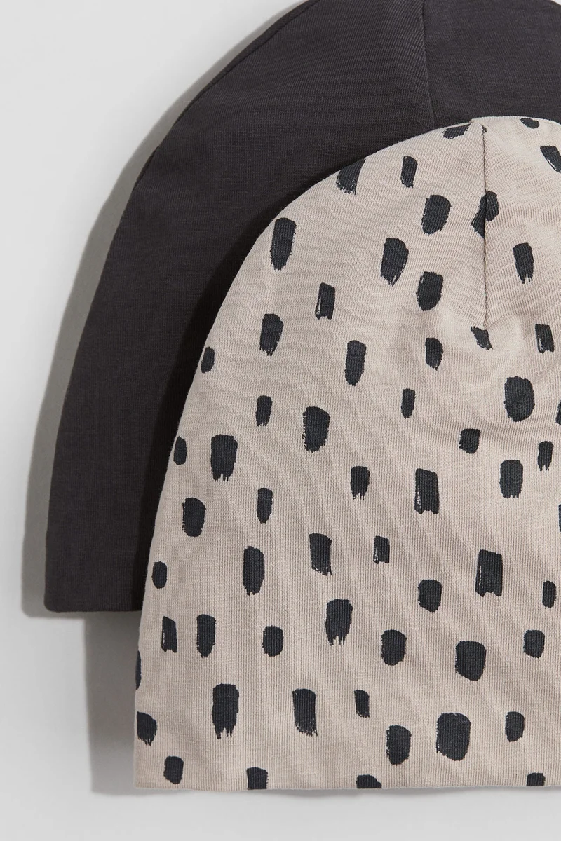 H&M 2-pack cotton beanies