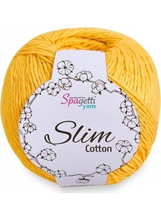 Spagetti Yarn - Spaghetti Yarn Yellow Slim Cotton Yarn - Image 1