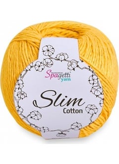 Spaghetti Yarn Yellow Slim Cotton Yarn