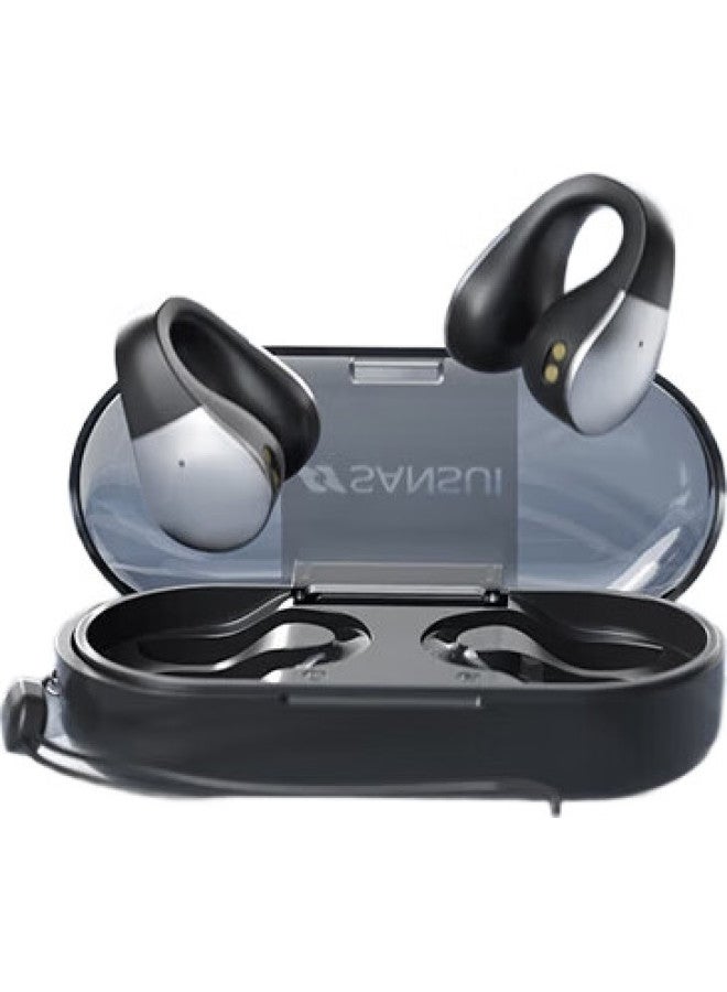 Sansui Tw90 Bluetooth Headphones [Smaller | More Comfortable] Bone Conduction Concept, Open-Ear Wireless Ear Clip-On For Running, Compatible With Huawei, Xiaomi, Apple, Black - Image 2