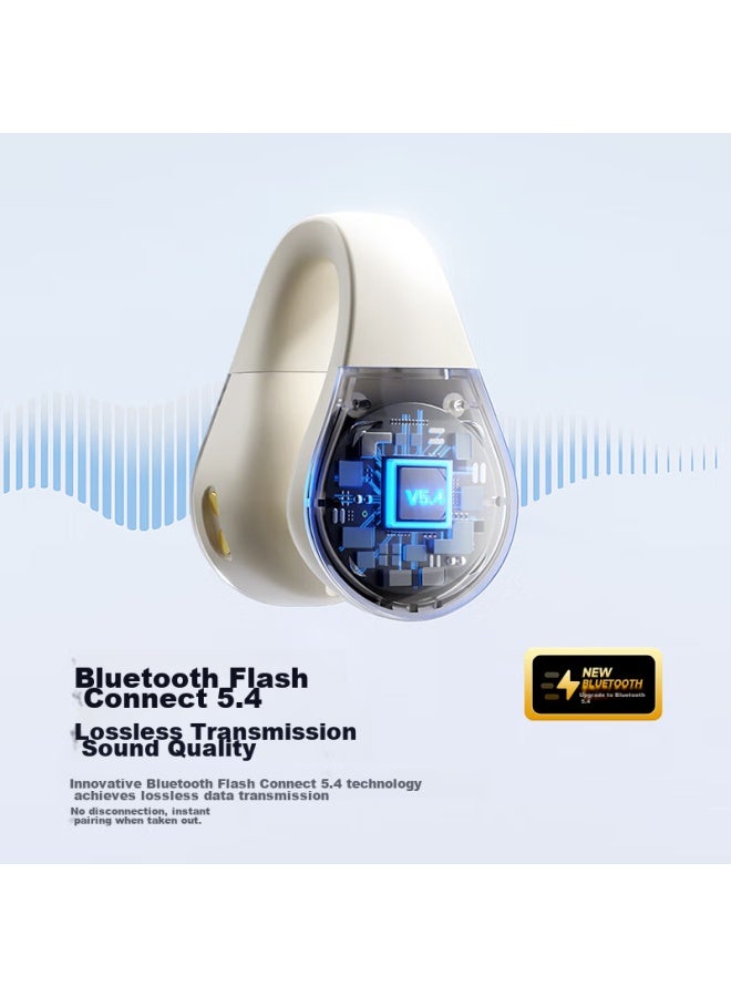 سانسوي Sansui Tw90 سماعات بلوتوث مفهوم التوصيل العظمي، لاسلكية مفتوحة الأذن مثبتة على الأذن للجري، متوافقة مع هواوي، شاومي، أبل، أسود - Image 4