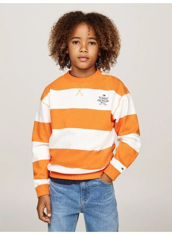 تومي هيلفيغر Youth Striped Sweatshirts
