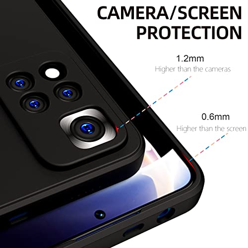 Kapa Matte Lens Protective Back Cover for Xiaomi 11i / 11i Hypercharge, Slim Silicone with Soft Lining Shockproof Flexible Full Body Bumper Case (Black) - Image 3